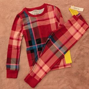 Soma Kids Red Plaid Pajama Set